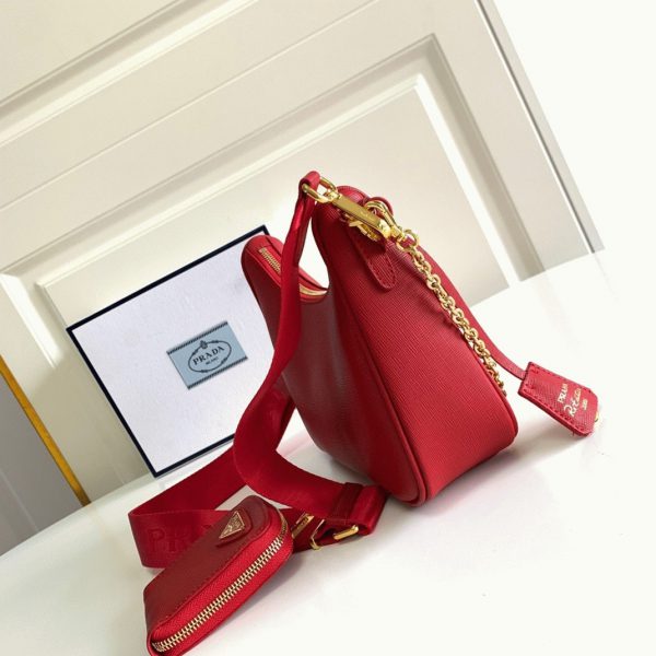 Réplique sac bandoulière Prada Re-Edition 2005 en rouge – Image 3