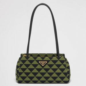 Réplique sac bandoulière Prada Supernova petit modèle en noir/vert