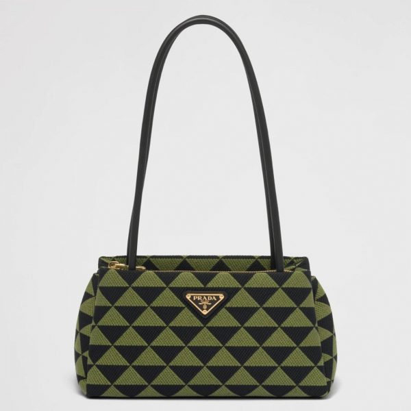 Réplique sac bandoulière Prada Supernova petit modèle en noir/vert