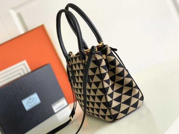 Réplique du sac Prada Galleria petit format en tissu jacquard – Image 3