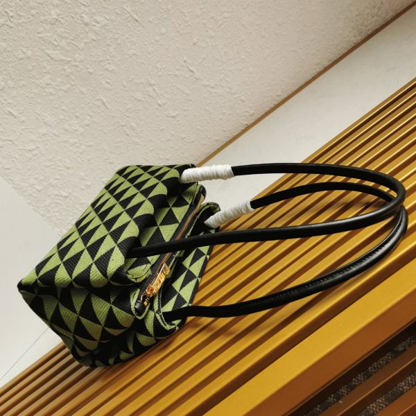 Réplique sac bandoulière Prada Supernova petit modèle en noir/vert – Image 5
