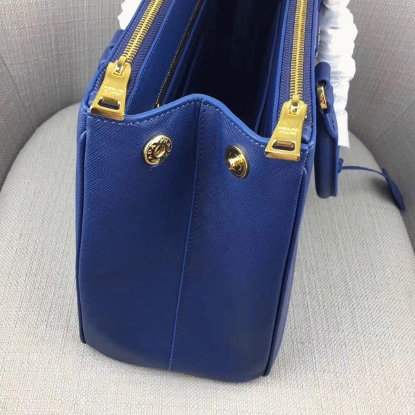 Réplique du sac Prada Galleria grand format en bleu – Image 7