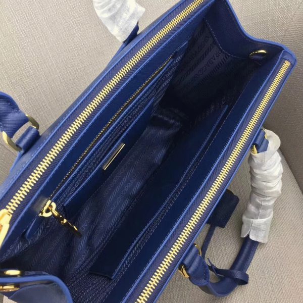 Réplique du sac Prada Galleria grand format en bleu – Image 2