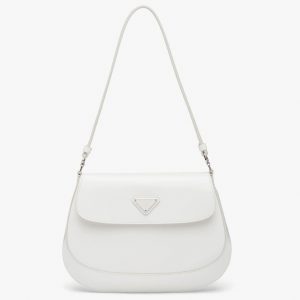 Réplique sac Prada Cleo avec rabat en blanc