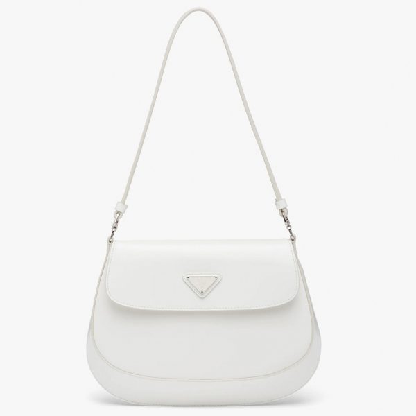 Réplique sac Prada Cleo avec rabat en blanc