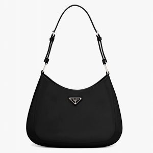 Faux sac Prada Cleo grand modèle en noir