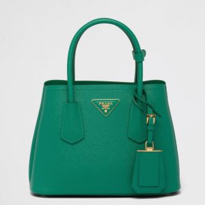 Meilleure réplique sac Prada Double Mini en vert