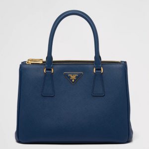 Contrefaçon du sac Prada Galleria moyen format en bleuet