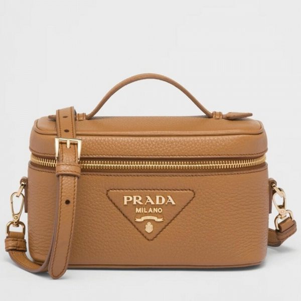 Imitation mini vanity Prada en marron