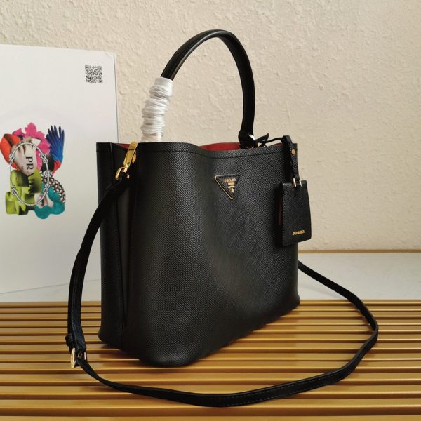 Contrefaçon grand panier Prada en noir – Image 7