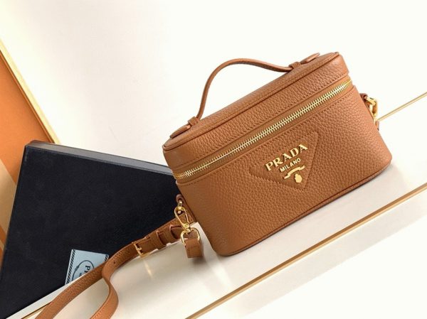 Imitation mini vanity Prada en marron – Image 5