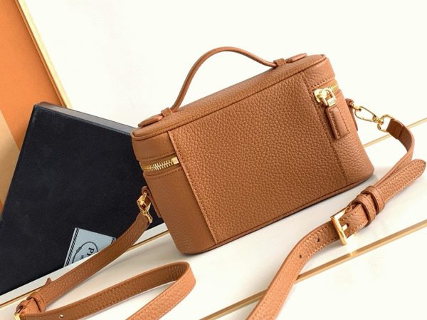 Imitation mini vanity Prada en marron – Image 3