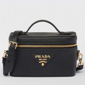 Réplique mini vanity Prada en noir