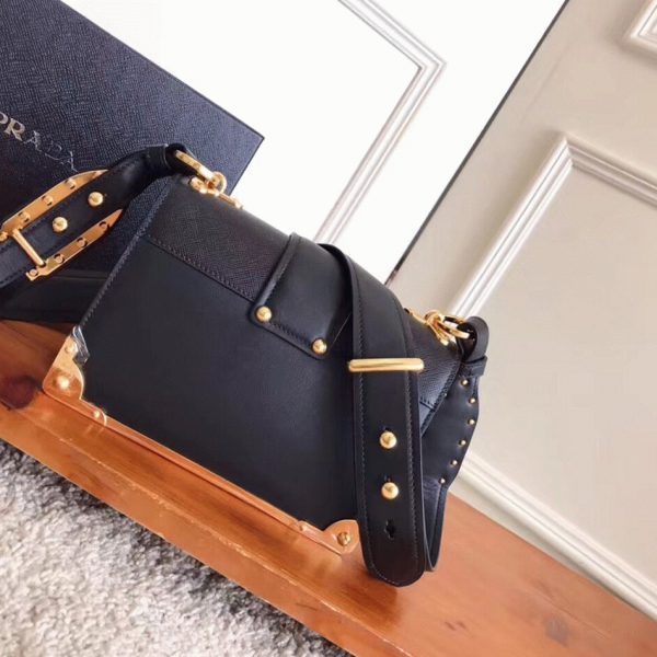 Réplique sacoche Prada Cahier en noir – Image 3