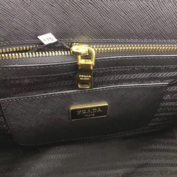 Réplique du sac Prada Galleria grand format en noir – Image 8