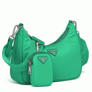 Réplique sac bandoulière Prada Re-Edition en vert