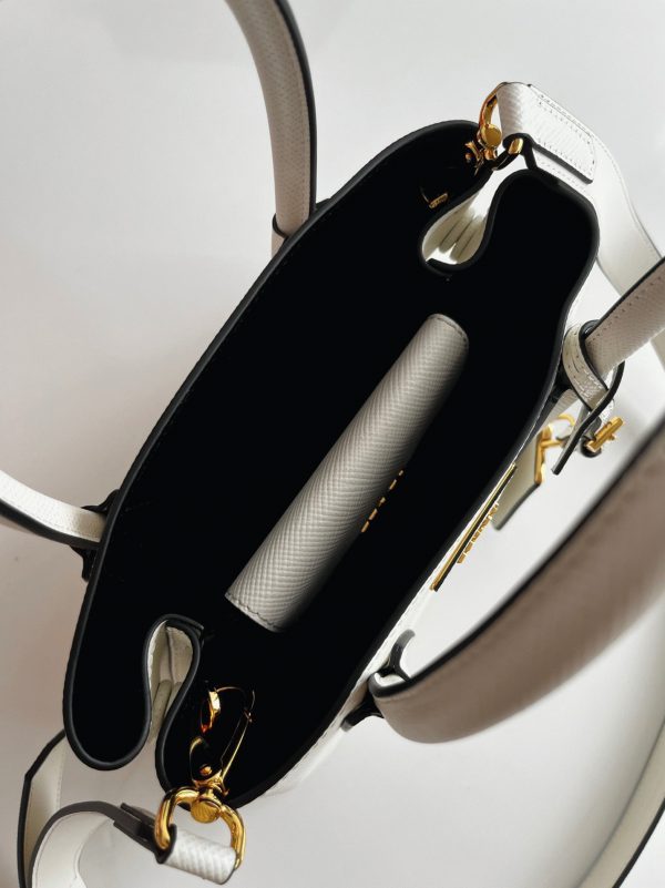 Réplique sac Prada Double Mini en blanc – Image 4