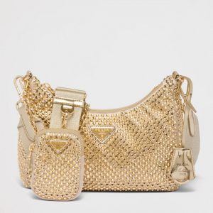 Contrefaçon sac bandoulière Prada Re-Edition en beige