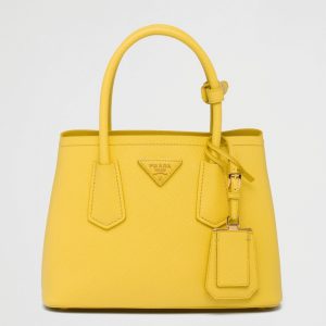 Faux sac Prada Double Mini en jaune