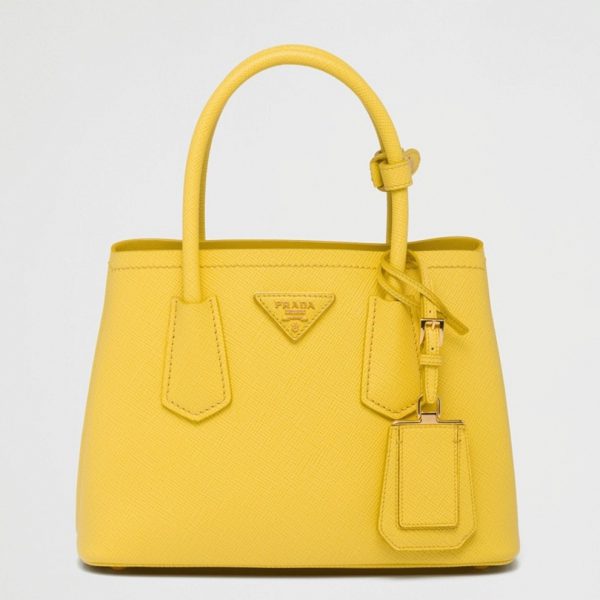 Faux sac Prada Double Mini en jaune