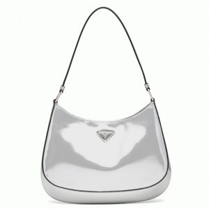 Faux sac Prada Cleo petit modèle en argent