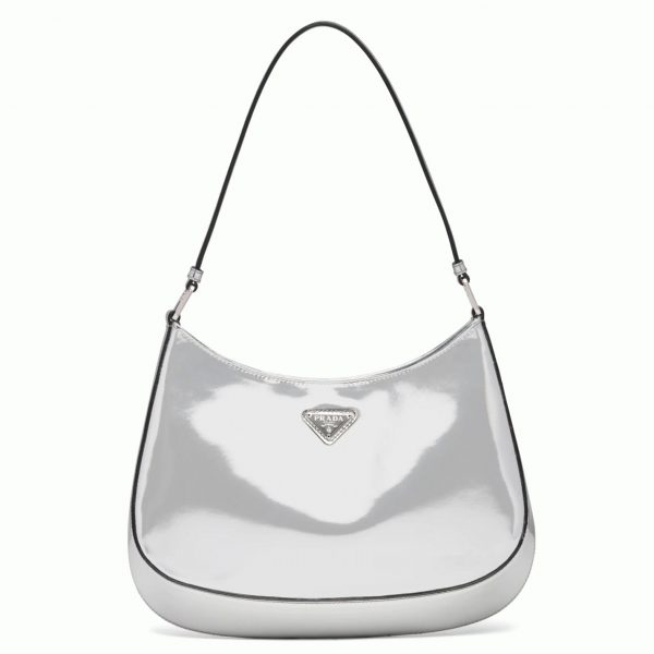 Faux sac Prada Cleo petit modèle en argent