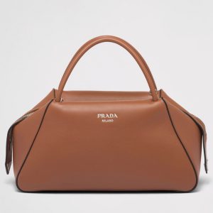 Réplique sac Prada Supernova moyen modèle à poignée en cuir brun