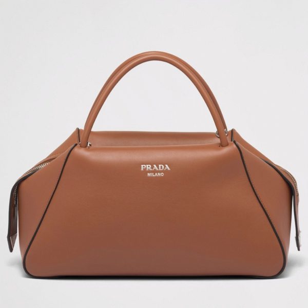 Réplique sac Prada Supernova moyen modèle à poignée en cuir brun