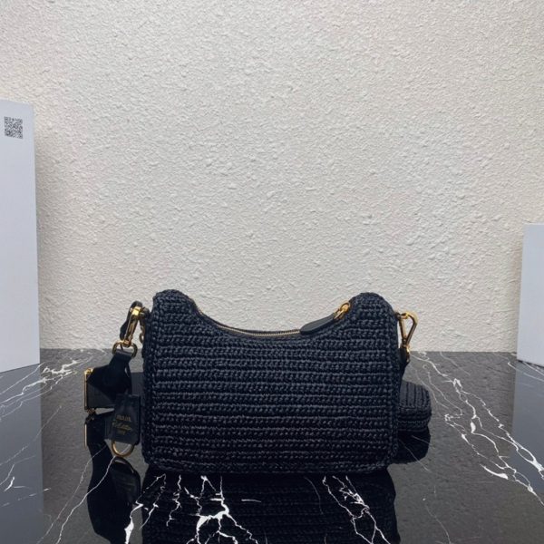 Réplique sac bandoulière Prada Re-Edition en noir – Image 10