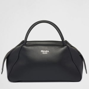 Faux sac Prada Supernova moyen modèle à poignée en cuir noir