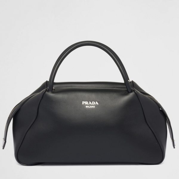 Faux sac Prada Supernova moyen modèle à poignée en cuir noir