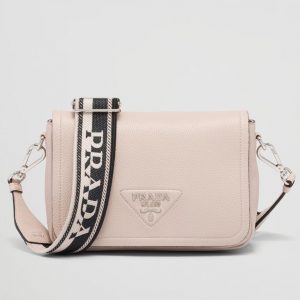 Réplique sac bandoulière à rabat Prada en rose clair