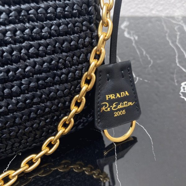Réplique sac bandoulière Prada Re-Edition en noir – Image 2