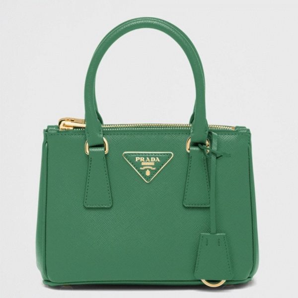 Contrefaçon du sac Prada Mini Galleria en vert