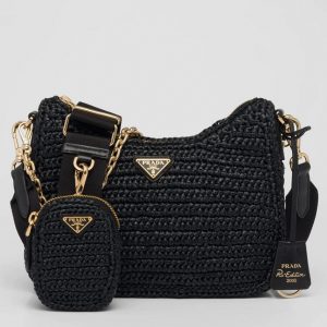 Réplique sac bandoulière Prada Re-Edition en noir