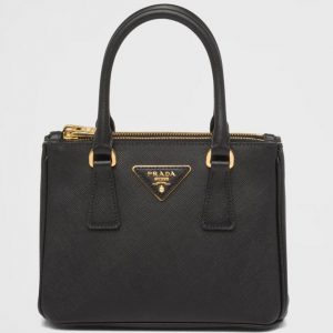 Meilleure réplique du sac Prada Mini Galleria en noir