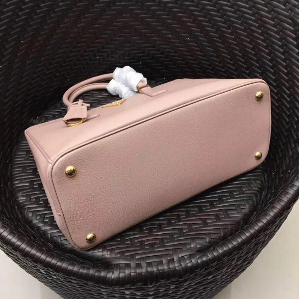 Contrefaçon du sac Prada Galleria grand format en rose – Image 5