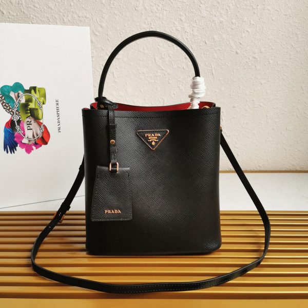 Réplique panier Prada moyen modèle en noir – Image 10