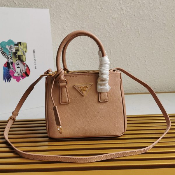 Contrefaçon du sac Prada Mini Galleria en rose poudré – Image 7