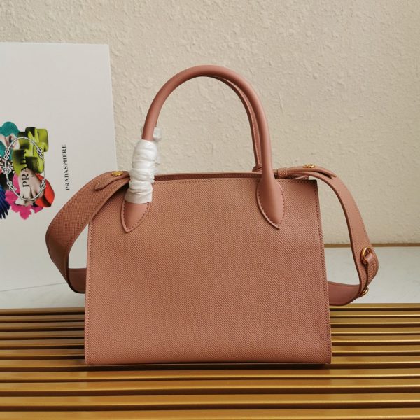 Réplique du sac Prada Monochrome petit format en rose – Image 4