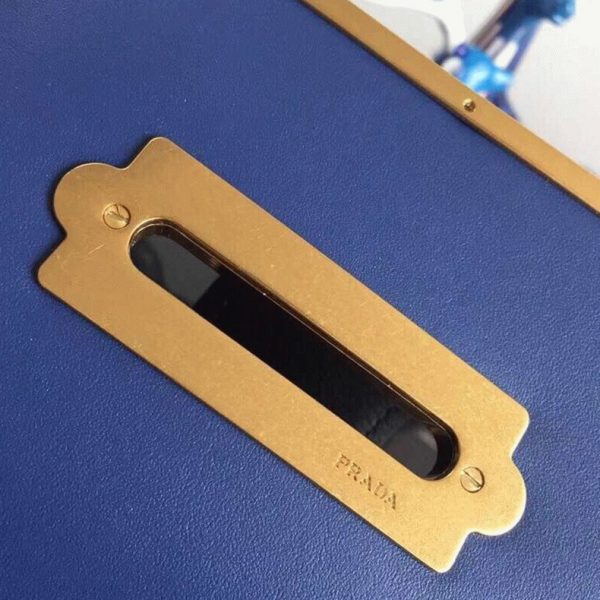Fausse sacoche Prada Cahier en bleu/noir – Image 9