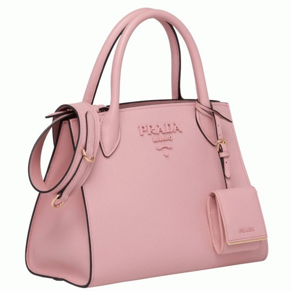 Réplique du sac Prada Monochrome petit format en rose
