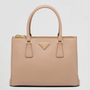 Réplique du sac Prada Galleria moyen format en beige