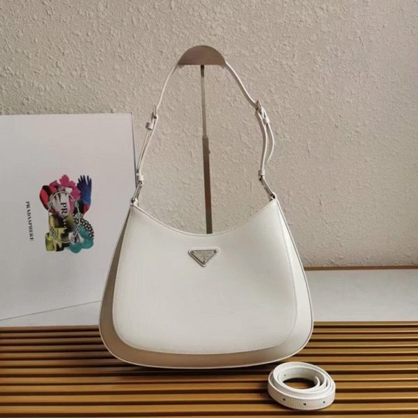 Meilleure réplique sac Prada Cleo petit modèle en blanc – Image 9