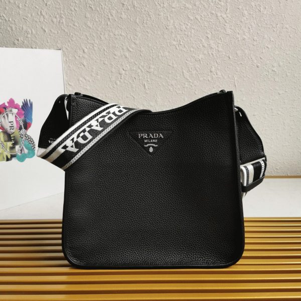 Meilleure réplique sac Prada Hobo en noir – Image 3