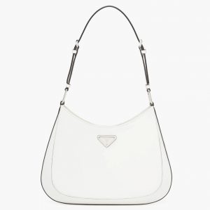 Meilleure réplique sac Prada Cleo petit modèle en blanc