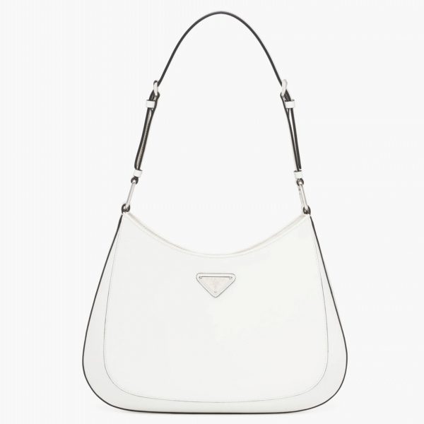 Meilleure réplique sac Prada Cleo petit modèle en blanc