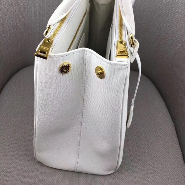 Sac Prada Galleria grand format de qualité supérieure en blanc – Image 8