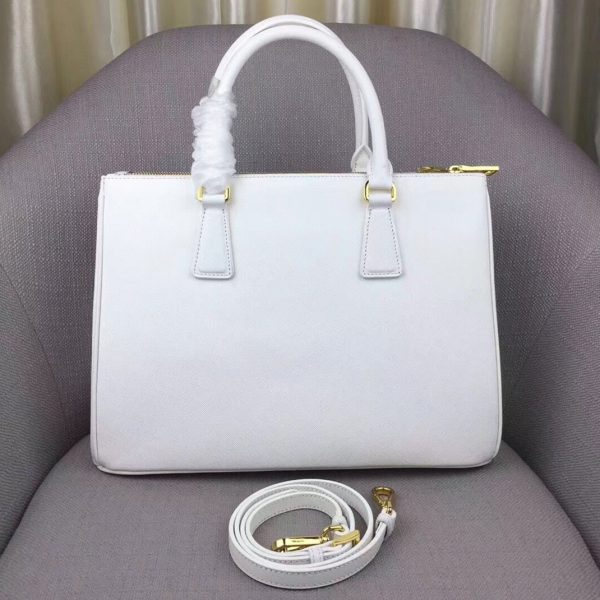 Sac Prada Galleria grand format de qualité supérieure en blanc – Image 7