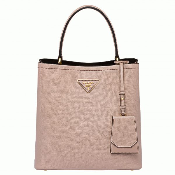 Contrefaçon panier Prada moyen modèle en rose poudré